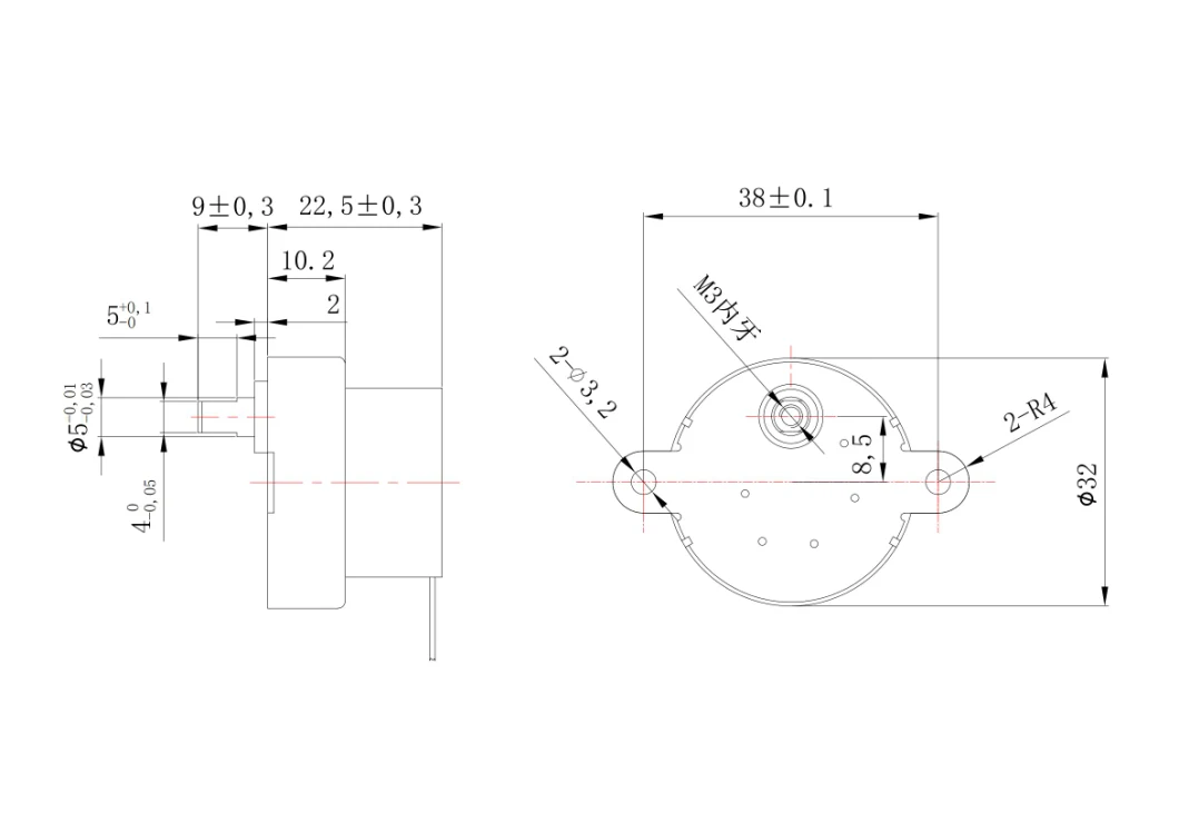 Micro-Permanent DC Motor Gear Motor 4W Js-30